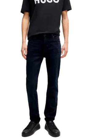 HUGO BOSS Hommes 734 Jean Extra Slim en Denim Stretch Bleu-Noir