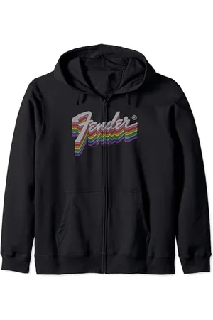 Fender Rainbow Colored Dragging Effect Classic Logo Sweat à Capuche