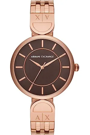 Armani Exchange Montre pour femme, mouvement quartz/3 aiguilles, boîtier de 38 mm avec bracelet en acier inoxydable AX5384
