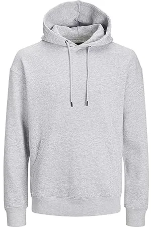 JACK & JONES JJESTAR Basic Sweat Hood Sweatshirt Capuche, Gris Clair chiné, S Homme