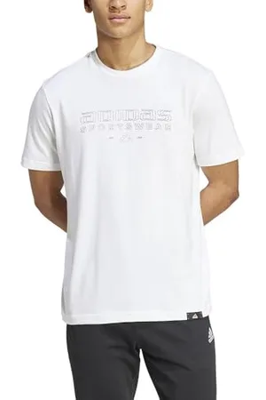 adidas Homme Tech Linear Graphic Tee, White, M Tall
