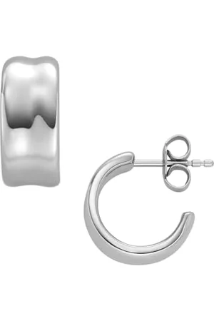 Skagen Créoles Anja Pebble en acier inoxydable argenté, pour femme, SKJ1849040