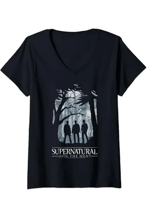 Supernatural Group Outline T-Shirt avec Col en V