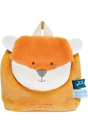 Doudou et Compagnie Sac à Dos - UNICEF - 20 x 20 x 10 Cm - Fermeture Velcro - Sangles Réglables - Orange - Idée Cadeau de Naissance Fille et Garçon - À Partir de 18 Mois - DC3831