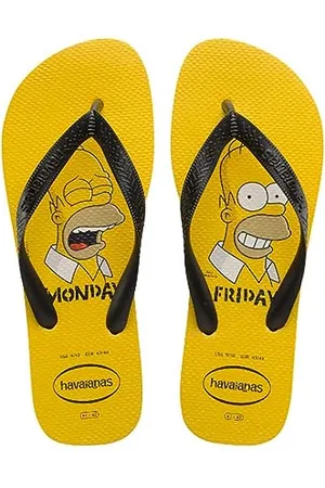 Havaianas Simpsons, Tongs unisexes pour adultes, or jaune, 39/40 EU