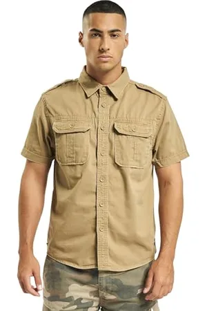 Brandit Vintage Shirt Short Sleeve, color: camel, size: L
