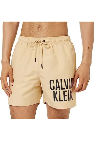 Calvin Klein Homme Short de Bain Long, Ecru (Sunday Pastry), S