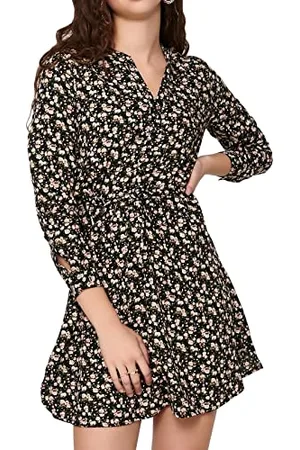 ONLY ONLCORY L/S V-Neck Tunic WVN Noos Haut, Noir 1, XS Femmes