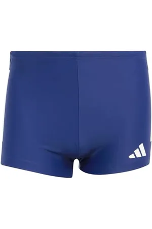 adidas Homme 3 Stripes Swim Boxers, Dark Blue/White, S-M