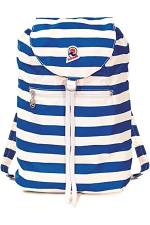 Invicta Sac à Dos, Vintage Next; Minisac Sac à Dos à Cordon de Serrage, Sac à Dos Décontracté, Unisexe, Taille Unique 8 L, pour les Escapade & les Loisirs, avec Ceinture de Hanche Bleu/Blanc