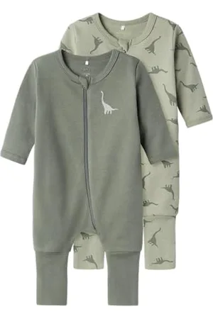 NAME IT NBMNIGHTSUIT 2P Zip FF Dino Noos Foot, , 62 Bébés garçons