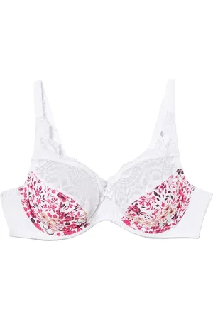 Playtex Soutien-Gorge avec Armatures en Microfibre Flower Elegance Maintien et Confort x1 Femme, Imprimé Eté Fleuri, 90B