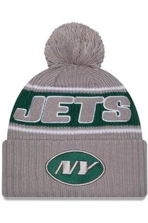New Era New York Jets NFL 2024 Sideline Sport Knit Gris Bonnet à Pompon