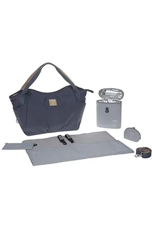 LÄSSIG LÄSSIG Sac à Dos Sac à Langer/Green Label Twin Bag Triangle navy
