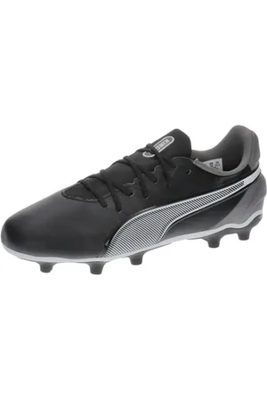 PUMA King Match FG/AG Jr Soccer Shoe, Black White-Cool Dark Gray, 38 EU