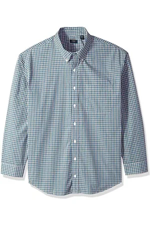 Arrow Big and Tall Long Sleeve Plaid Hamilton Shirt Chemise Bouton Bas, , XL Haut Homme