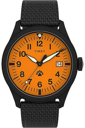 Timex Expedition North Montre pour hommes, 43 mm, bracelet écologique, en deux pièces, à ouverture rapide, cadran orange, boîtier TW2W23700