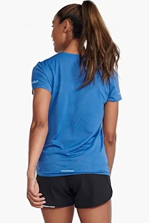 2XU Light Speed Tech Tee T-Shirt à Manches Courtes, Starling/Mirage Reflective, S Femme