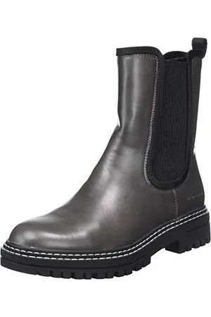 TOM TAILOR Femme 4292408 Bottine Chelsea, Coal, 40 EU
