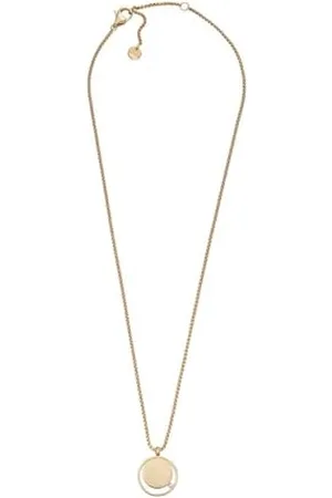 Skagen Collier Pour Femmes Katrine, Longueur : 406.4mm+50.8mm, Largeur : 16mm, Hauteur : 16mm Collier En Acier Inoxydable Doré, SKJ1620710