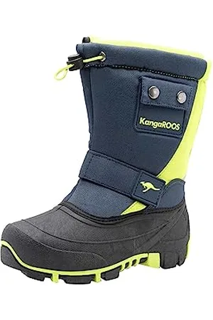 KangaROOS Kanga-Bean II Bottes de Neige, Bleu (Dark Navy/Lime 4054), 33 EU