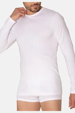 Eminence T-Shirt col Rond Manches Longues Pur Coton Premium - Taille : 4 - Couleur : Blanc