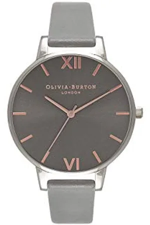 Olivia Burton Montre Analogique à Quartz pour Femme avec Bracelet en Cuir foncé - OB16BD90