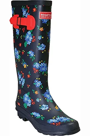 Regatta Femme Lady Fairweather Botte de Pluie, Bleu Marine Rebelred, 38 EU