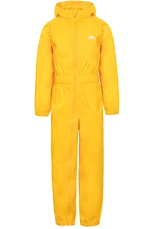 Trespass Bouton Combinaison de Pluie imperméable avec Capuche Enfant, , 7-8 Ans