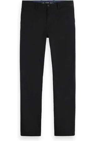Scotch&Soda Core-Stuart-Stretch Cotton Chino Pantalon, Black, 29W x 32L Homme