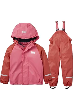 Helly Hansen Enfants Unisexe K Bergen Fleece Pu Rainset 2.0 1 Rouge et rose