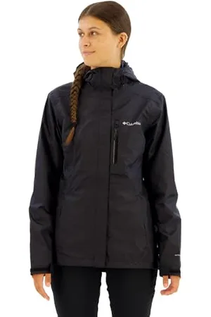 Columbia Pouring Adventure Jacket, Veste De Pluie Imperméable Femme, Black, Taille L