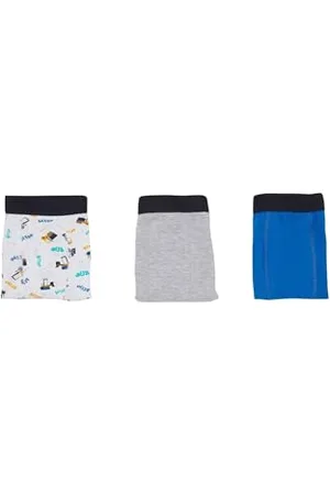DeFacto B8420A8 Ensemble de Boxers pour Hommes pour Enfants - sous-Vêtements Confortables pour Hommes pour Garçons, Blue