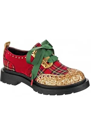 Irregular Choice Femme Smart N Spiffy Tissu Oxford, Rouge/Multicolore, 36 EU