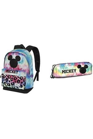 Disney Mickey Mouse Tie Sac à dos HS + Trousse à Crayons Carré FAN 2.0