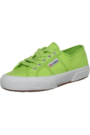 Superga 2750 Jcot Classic, Sneakers basses mixte enfant - Vert (560 vert acide), 34 EU