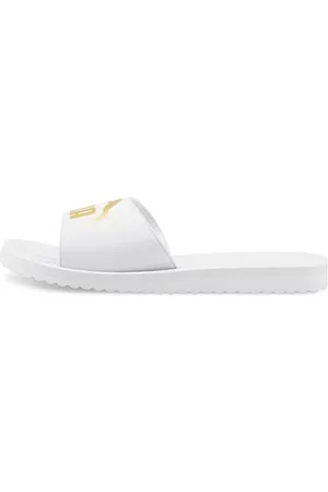 PUMA Unisex Purecat Tongs, White Team Gold, 43 EU