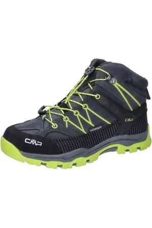 CMP Kids Rigel Mid Trekking Shoes WP Chaussures de Marche, Titanio-Acido, 37 EU