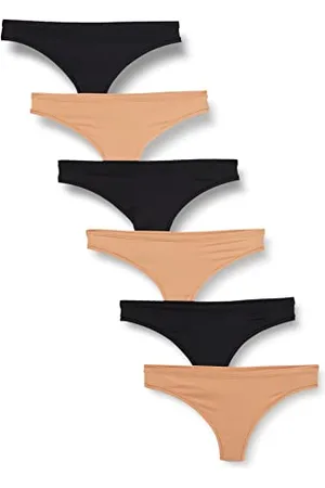 Amazon Sous-Vêtements en Microfibre (Hipster et String, Disponibles en Grandes Tailles) Femme, Lot de 6, , 38