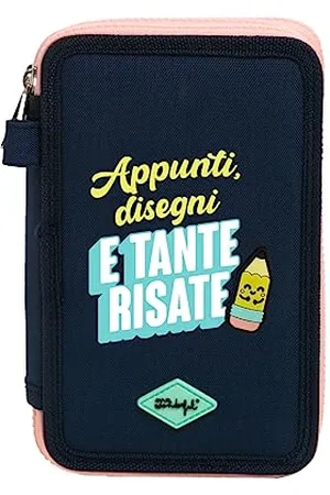 Mr Wonderful Trousse Scolaire 3 Compartiments pour Notes, Dessins et rires, , Moderne