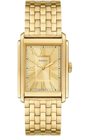 Fossil Carraway Watch for Men, Quartz movement with Leather or Stainless Steel strap