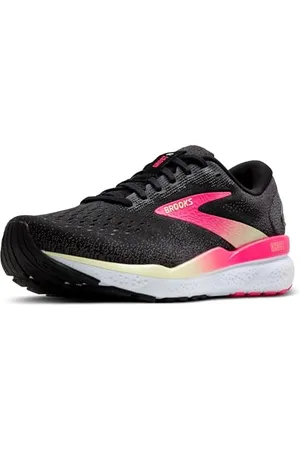 Brooks Femme Ghost 16 Sneaker, Noir, Rose, Jaune, 42 EU