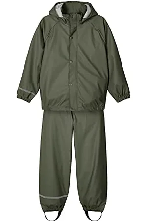 NAME IT Nkndry Rain Set Noos Combinaison de Pluie, , 80 (Lot de 2) Mixte