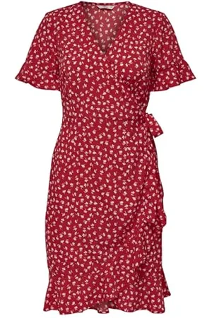 ONLY ONLOLIVIA S/S Wrap Dress WVN Noos, Robe aux Femmes, , 36