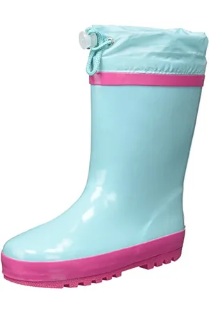 Playshoes Pluie Basic, Bottes en Caoutchouc Naturel avec Doublure Chaude Mixte Enfant - Turquoise (tuerkis 15) - 22/23 EU