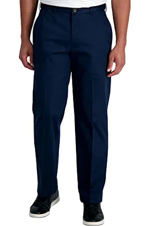 HAGGAR Pantalon décontracté pour homme - Bleu - 36 W/32 L