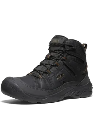 Keen Homme Circadia Mid Waterproof Botte de randonnée, Black/Curry, 43 EU