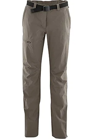 Maier Sports Inara Slim, Pantalon de randonnée pour Femme, Pantalon Outdoor déperlant pour Le Trekking et la randonnée, Coupe ajustée, sans PFC, MSTRETCH Pro 4 et Dryprotec, Marron, 23 (W38/L30)