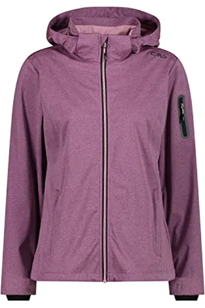 CMP Veste légère softshell chinée pour femme avec capuche amovible, , M