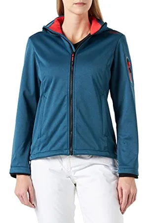 CMP Veste softshell chinée pour femme avec capuche amovible, , XXL